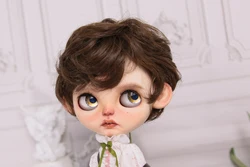 Blythe Doll Wig Suitable for 1/6 Size bjd doll 9-10in New Fashion Curly Boy Versatile High Temperature Silk Wig 5 Colors