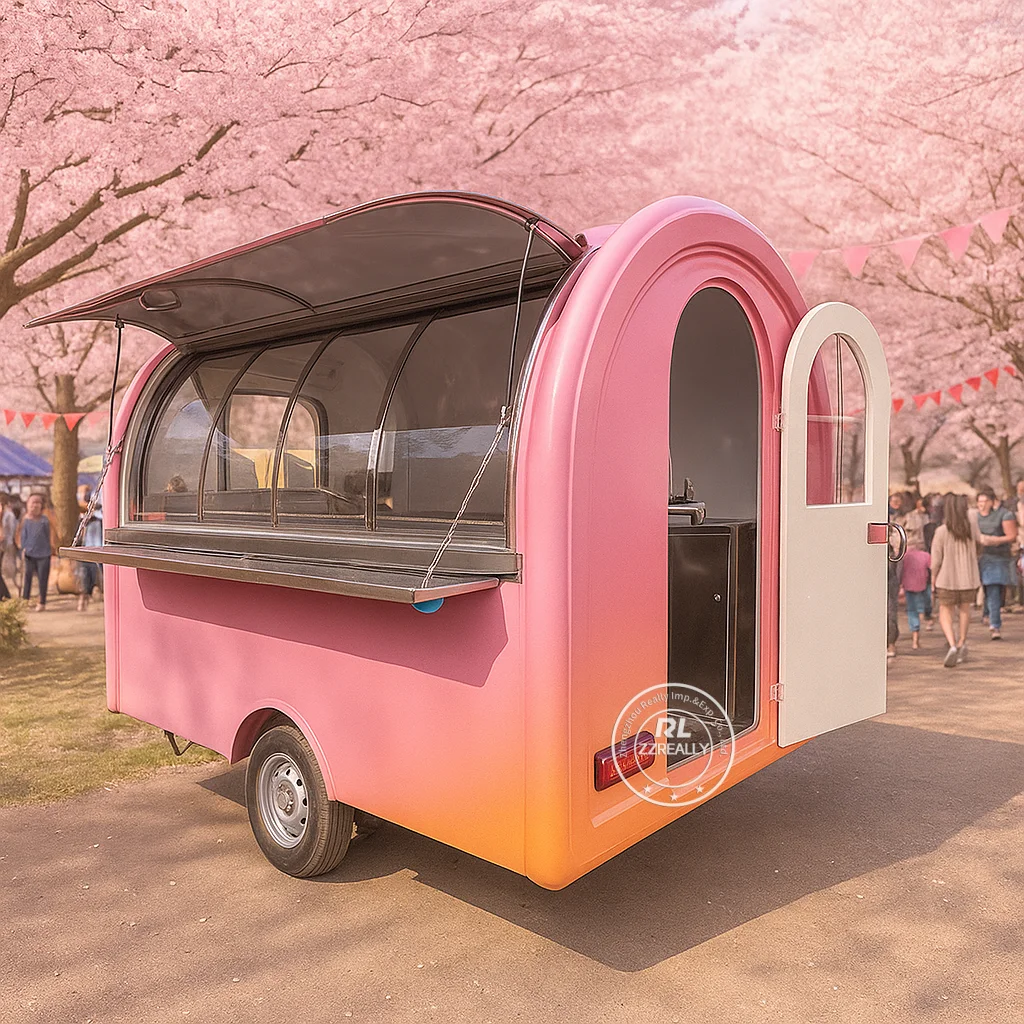 

Customized Logo Mobile Trucks Trailer Food Trailers Fully Equipped Catering Commercial Catering Trailer