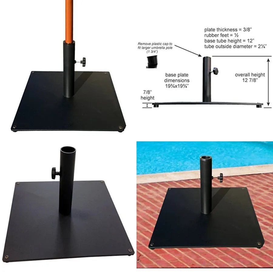 

Steel Plate Umbrella Base, 36 lbs, Black