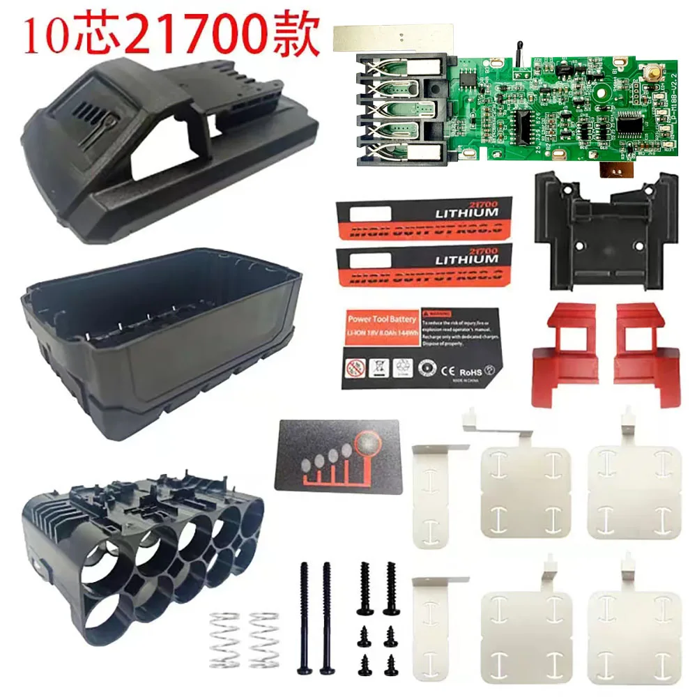 

10* 21700 Li-ion Battery Plastic Case PCB Charging Protection Board Box Shell For Milwaukee m18 18V 8Ah Lithium Battery Housings