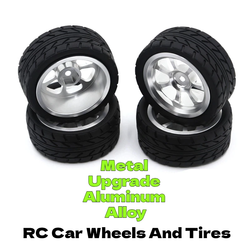 

WLtoys Metal Upgrade Aluminum Alloy RC Car Wheels And Tires 1/18 Scale For 124016 124017 124018 124019 144001 144002 Racing Car