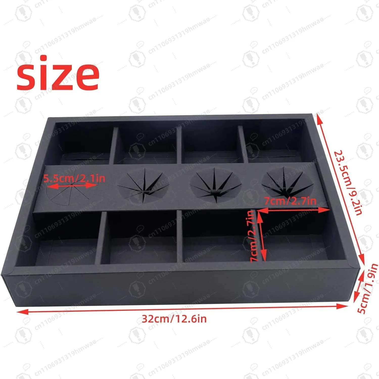 10pcs Disposable 8-Compartment Serving Tray with Lids,Divided Cardboard Serving Tray Box with Ketchup Holder for 4-8 Persons
