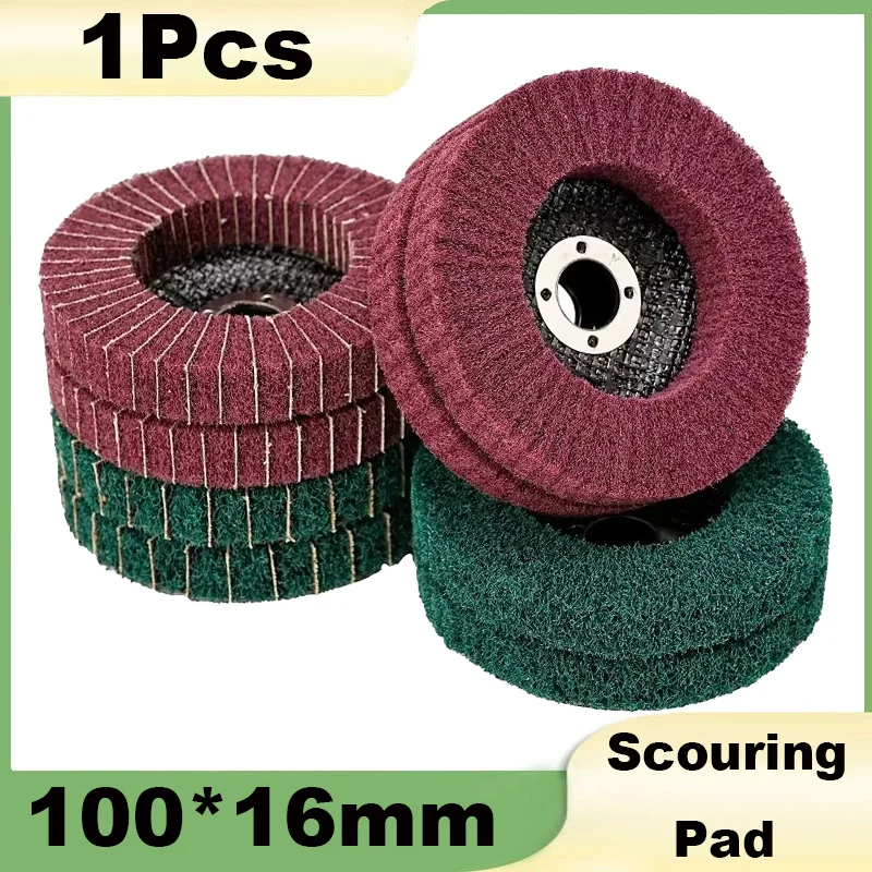 Non-Woven Flap Polishing Wheel Disc 100*16mm for Angle Grinder Metal Wood Rotating Grinding Wheel Home DIY Polishing Tool