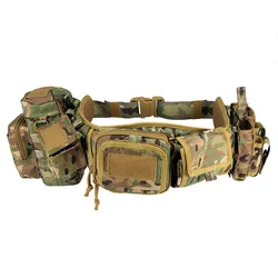 YAKEDA Camouflage Tactical Belt Military Outdoor Molle Belt Multi-Purpose Carrying Gear Removable, Adjustable Hunting Belt