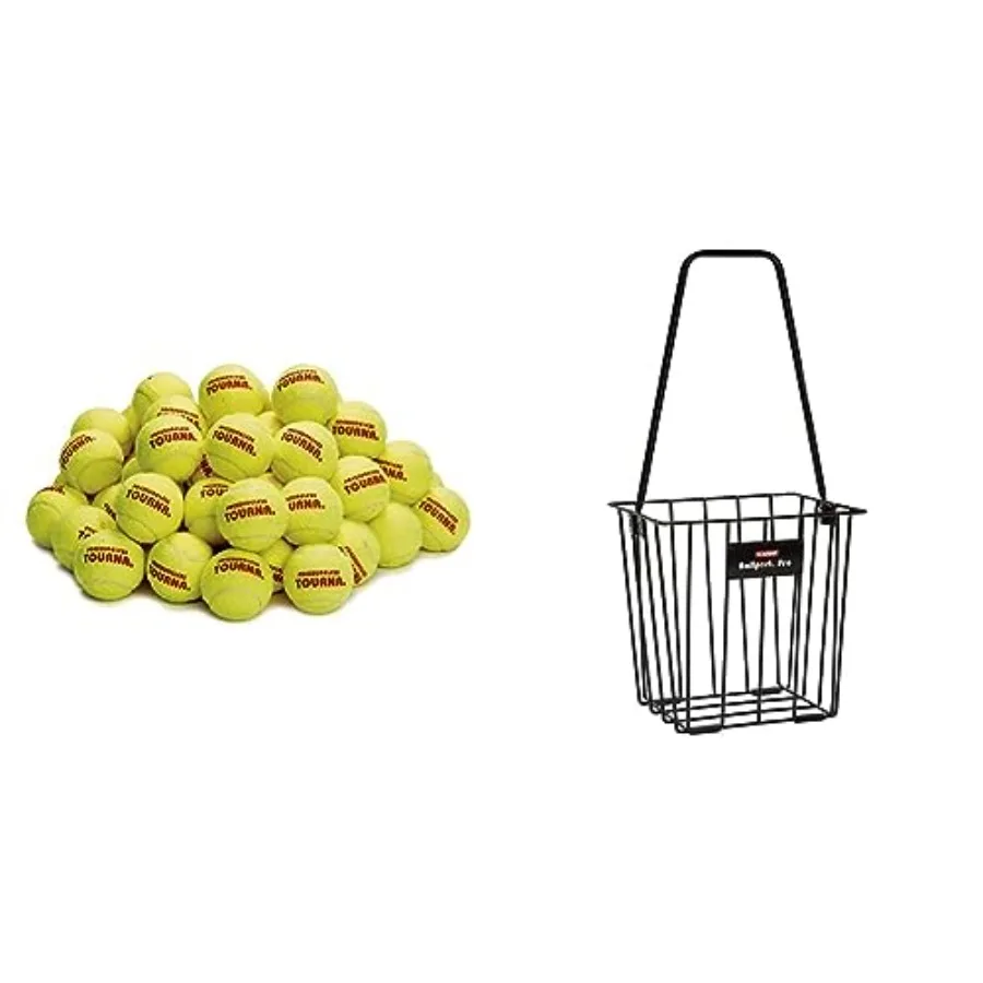 

Теннисные мячи без давления, 60 штук, и теннисный хоппер Ballport 85 для сбора мячей