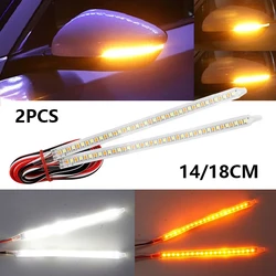 2PCS LED Car Rearview Mirror Indicator Lamp 12V DRL Streamer Strip Flowing Turn Signal Light Auto Headlight Strip Car Lighting