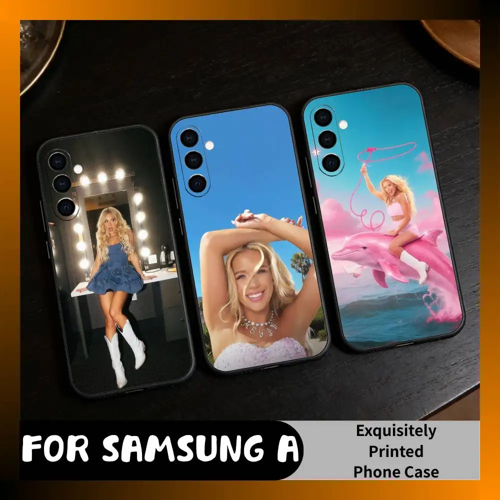 

Professional Emo Cowgirl Megan M-Moroney Phone Case For Samsung Galaxy A73,A72,A71,A70,A52,A51 Others Soft Black Cover