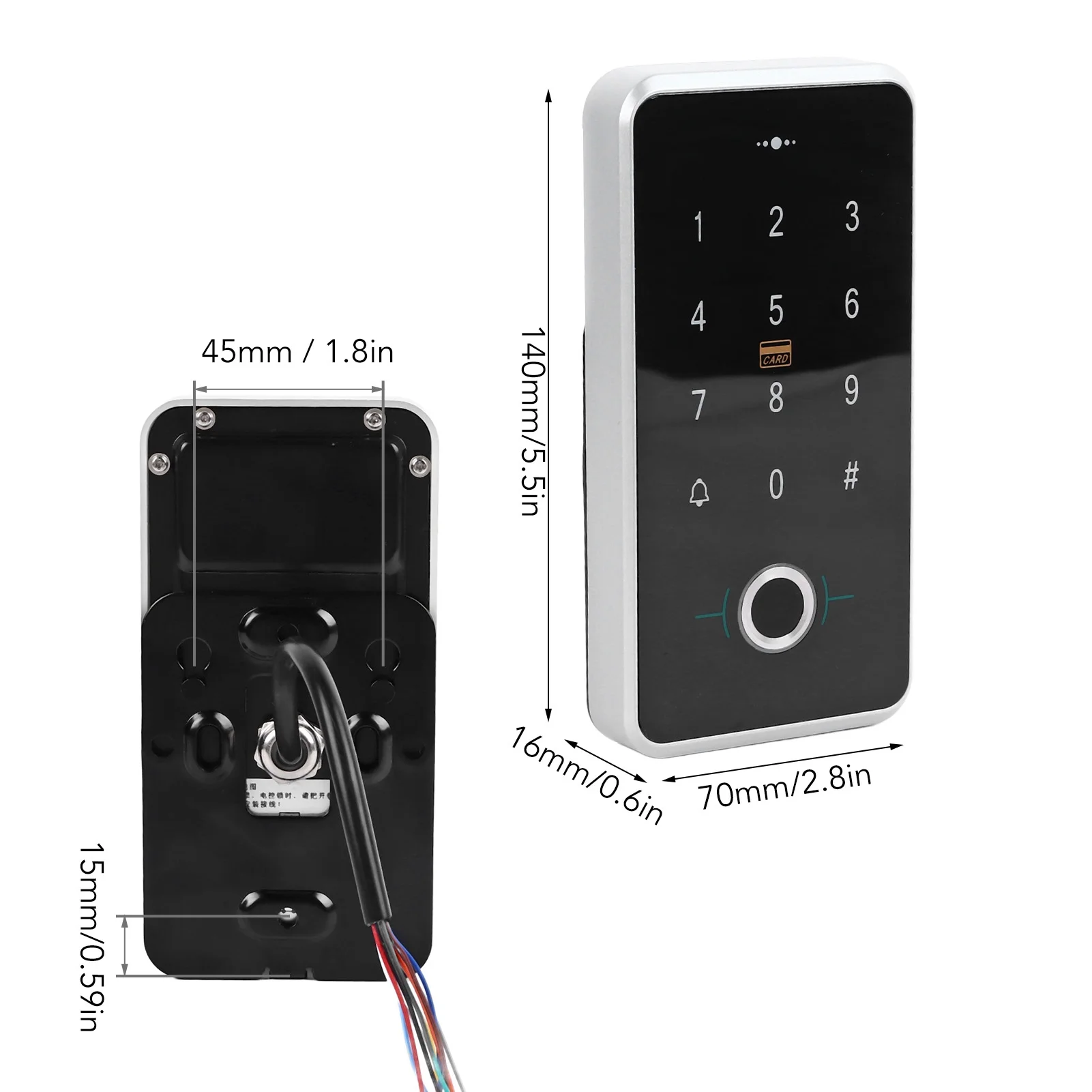 Fingerprint Password Access Control System Strong Security Fingerprint Access Controller for Outdoor
