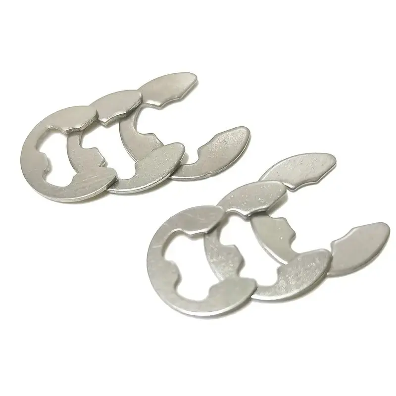 200pcs/304 Stainless Steel E-Shaped Open Snap Ring, C-Shaped Retaining Ring, E-Shaped Retaining Ring for Shaft image 5