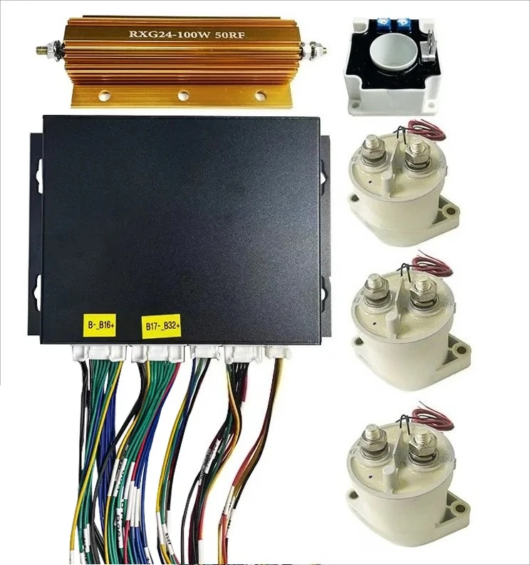 HeltecBMS 25-32S 96V Smart BMS with RS485 BT UART CAN for LifePo4 Lithium Battery 32S 100A 200A 500A smart Relay BMS Support PC
