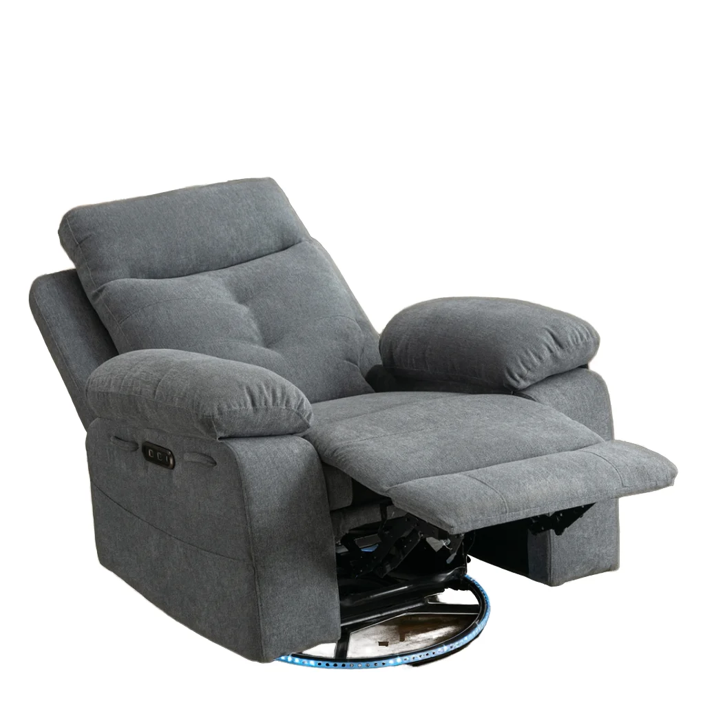 

Modern Fabric Electric Recliner Rocking Sofa Chair With Swivel And Lightweight Durable Design For Living Room