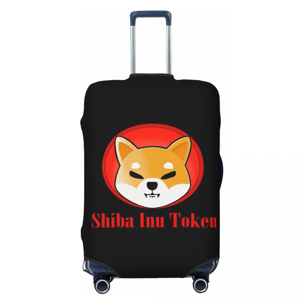 

$SHIB - Shiba Inu Token With Text-compressed Print Luggage Protective Dust Covers Elastic Waterproof 18-32inch Suitcase Cover