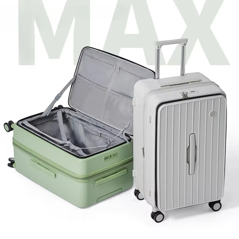 Large Capacity 4 Wheels Luggage Set Side Opening Lightweight Luxury Suitcases Deep Warehouse Trolley Luggage