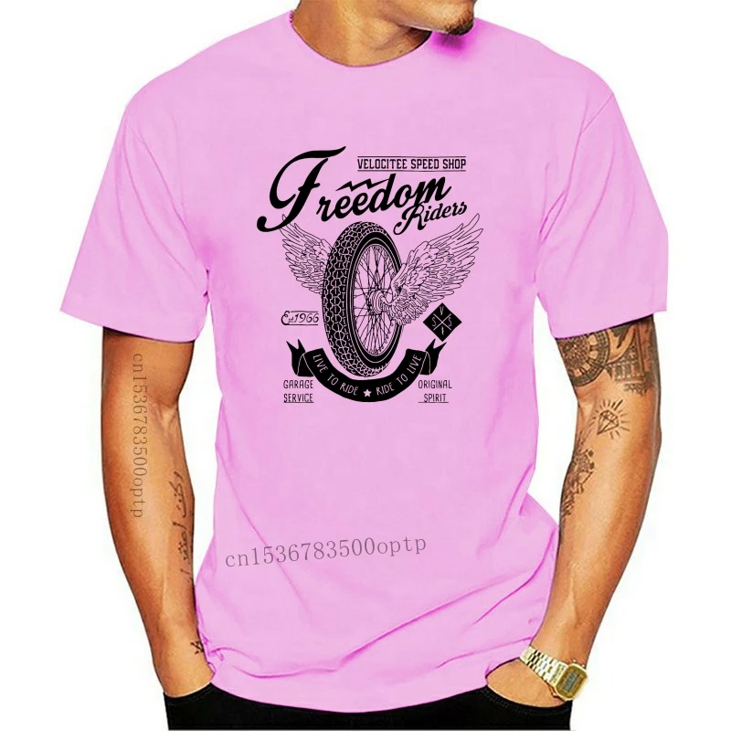 

Summer 2020 Short Sleeve Plus Size Mens Premium T-Shirt Freedom Riders Racer Biker Motorsport TT V138 Tee Shirt