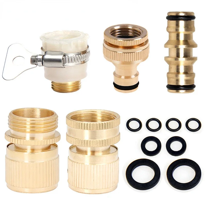 All Copper Universal Standard Detachable Double Way Water Pipe, Four or Six Branch Water Pipe Quick Connector Combination