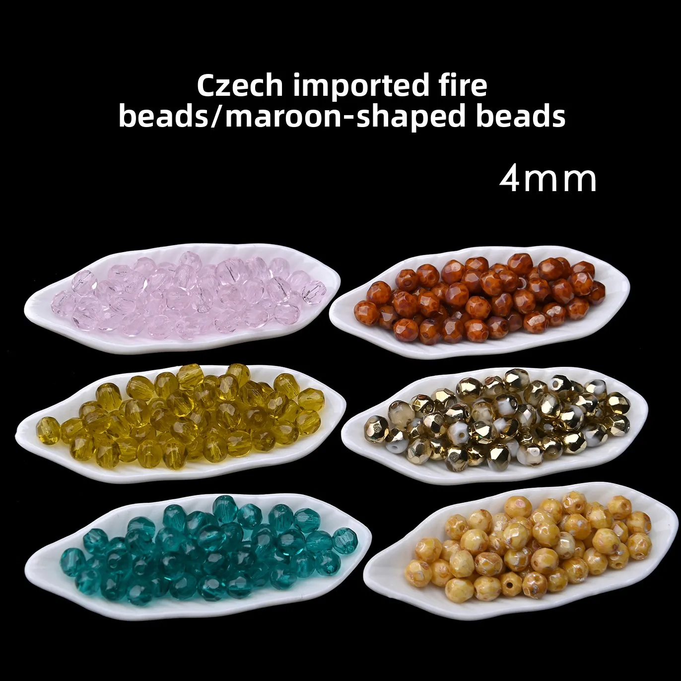 

PRECIOSA 4mm Gold Sprayed Faceted Fire Polished Czech Crystal Beads Bulk for DIY Jewelry Making