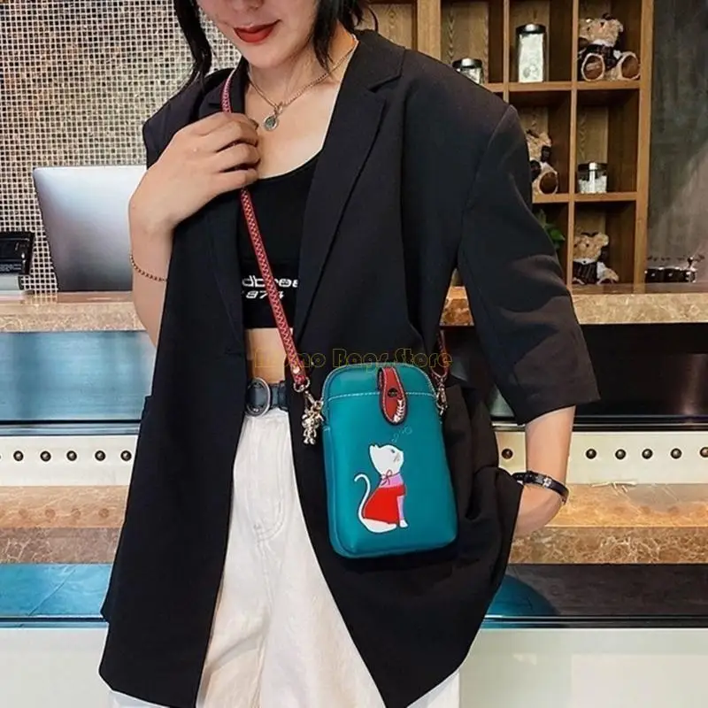 

X90D Trendy PU Bag Mini Crossbody Bag Pattern Fashionable for Smartphones
