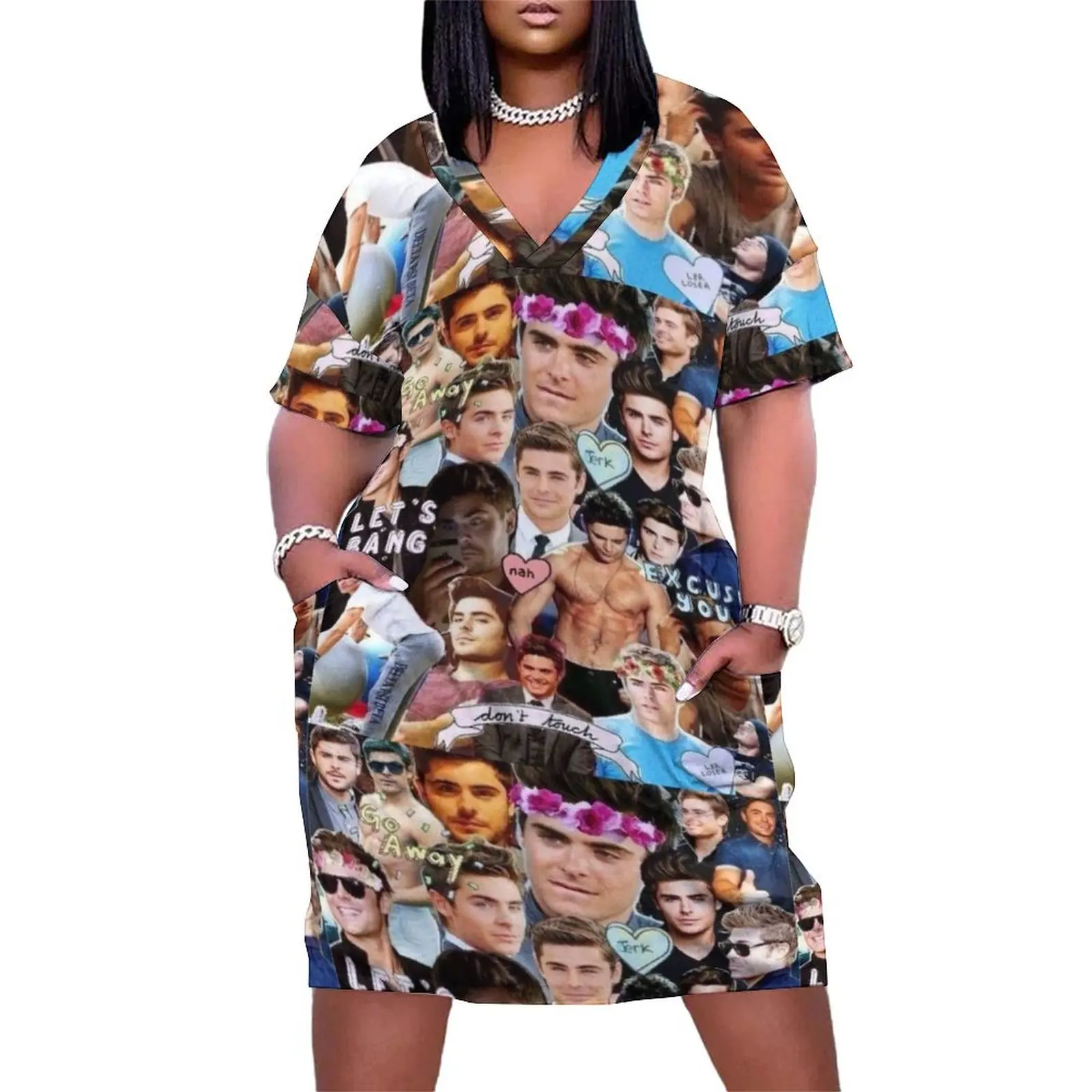 

Zac Efron Loose Pocket Dress summer dress korean women sexy dress for women