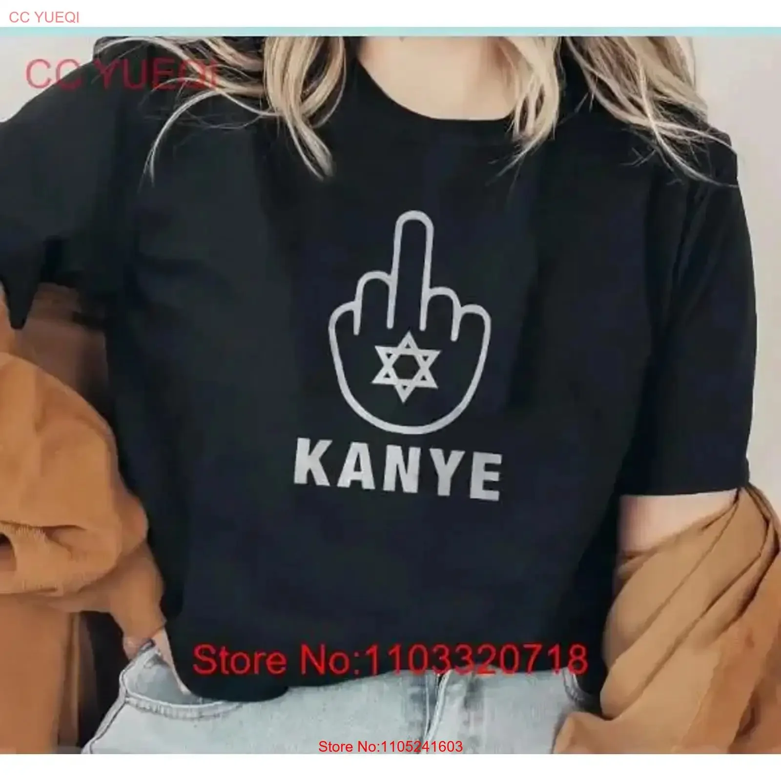 F Kanye T Shirt Middle Finger best father day dad trendy vintage Washed Stretched Breathable Soft Comfortable Slightly Stylish