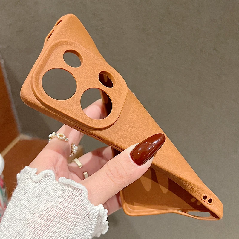 Romantic Little Heart Case For Xiaomi Redmi Note 14 13 Pro 5G 14 13 4G 12 11 Poco X6 F6 13T 13C Leather Texture TPU Phone Cover