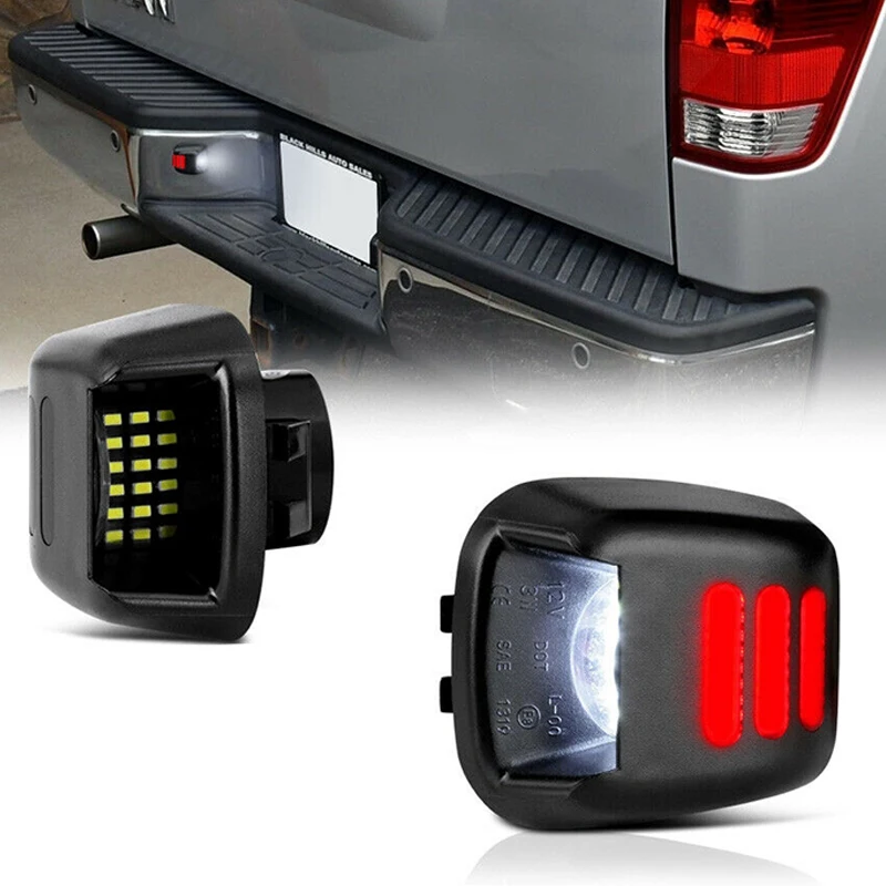 Car LED License Plate Lights Rear Light Waterproof Taillamp for Navara D40 Frontier 2007-2016