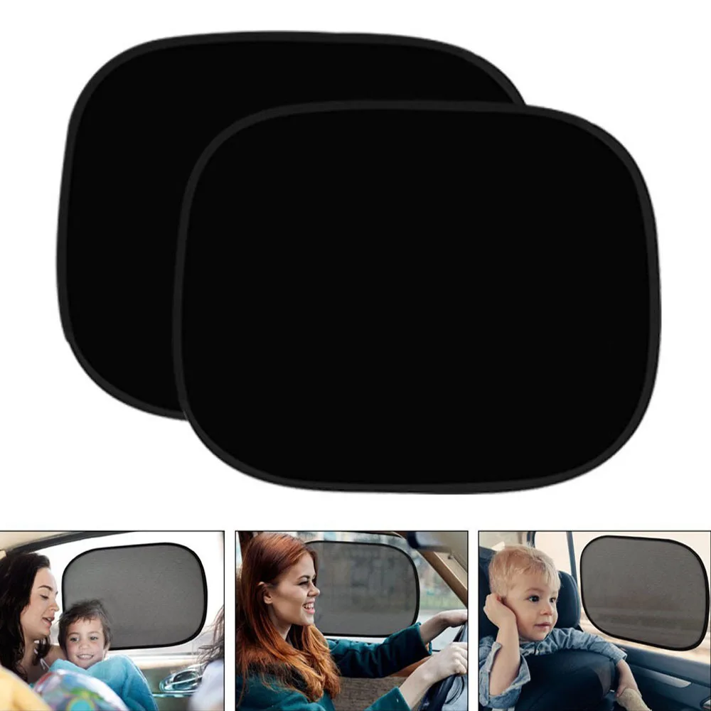2PCS Car Sun Shade UV Protection Windscreen Sunshade Auto Window Sun Visor Protection Car Curtain Window Film Electrostatic Film view 2