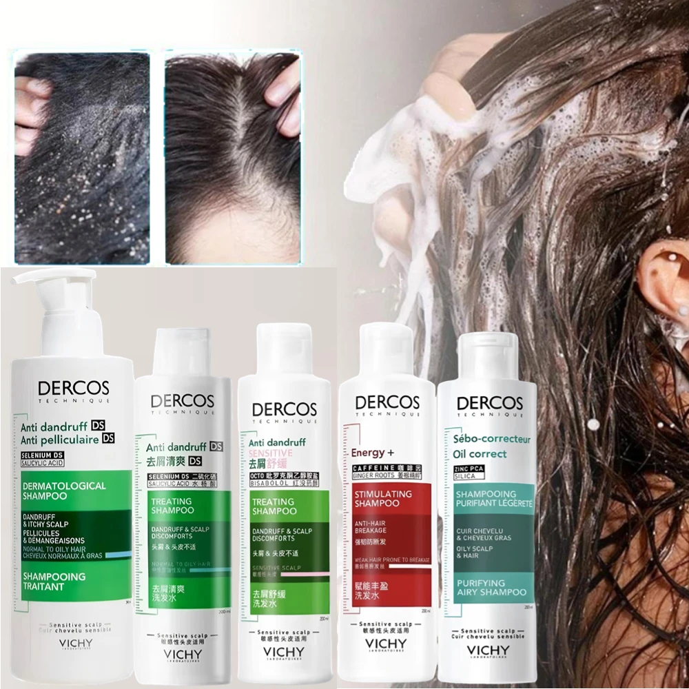 

Dercos глубоко очищающий шампунь для кожи головы, контроль жирности, против перхоти, пушистый шампунь, увлажняющий, улучшающий уход за кожей головы