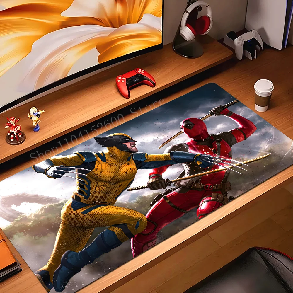 M-Marvel D-Deadpool Anime Mousepad Mouse Mat Desk Mat With Pad Gaming Accessories Prime Gaming XXL Keyboard Pad