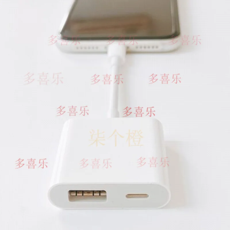 WW    For Apple USB Camera Adapter Transfer Photos Videos with charging for iPhone