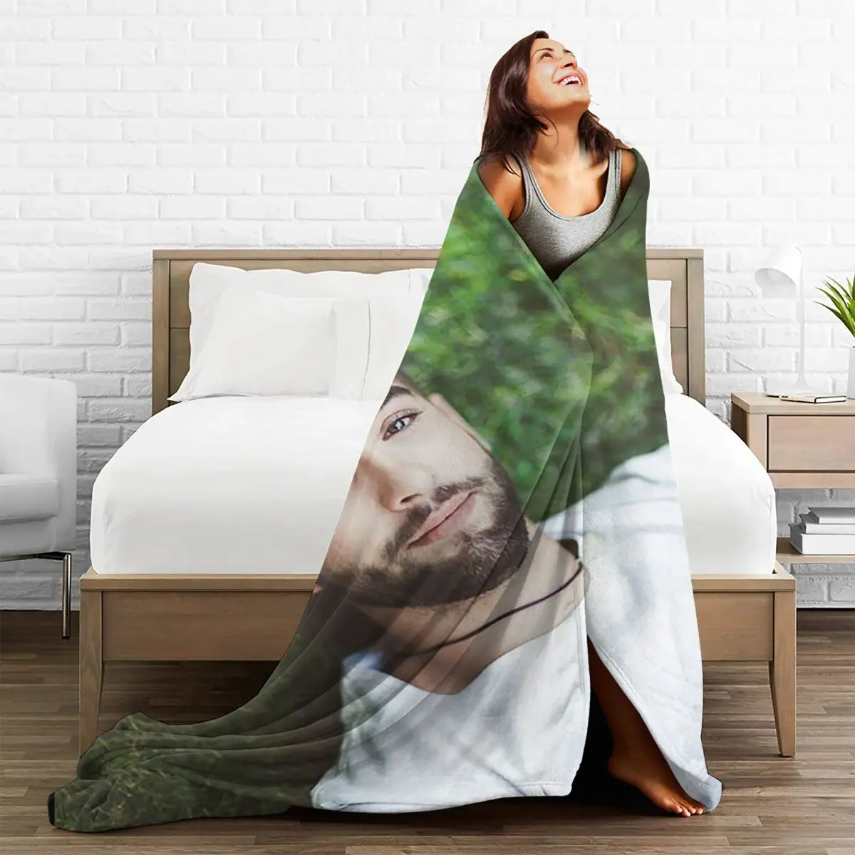 Kendji Girac Singer Gift Plaid Blankets Flannel Winter Breathable Soft Throw Blanket for Bedding Outdoor Bedding Throws