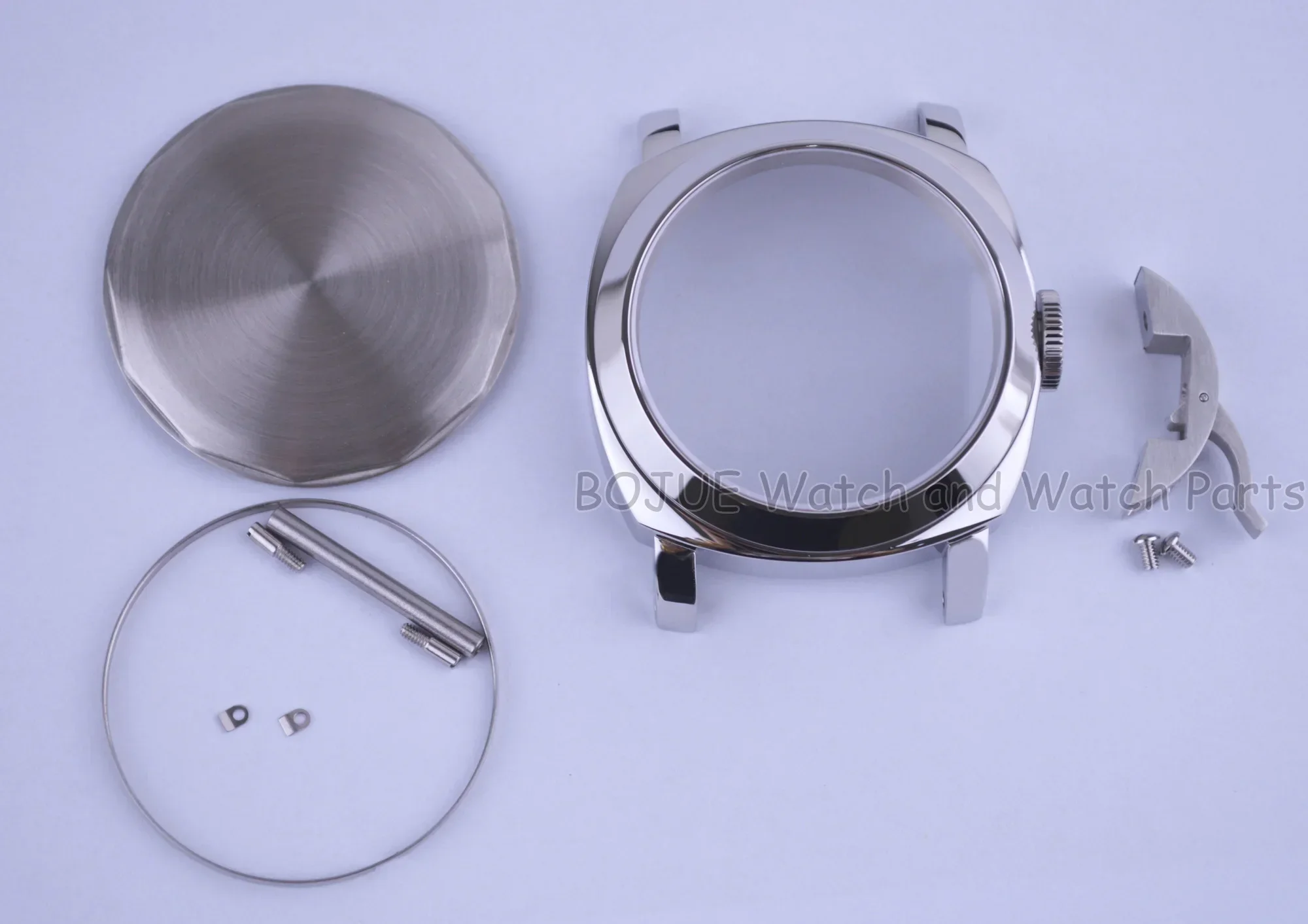 

44mm Stainless Steel Watch Case Vintage Retro Sapphire Glass for PAM 5218 Crown Guard 6497/6498/ST3600 Mechanical Movement Parts
