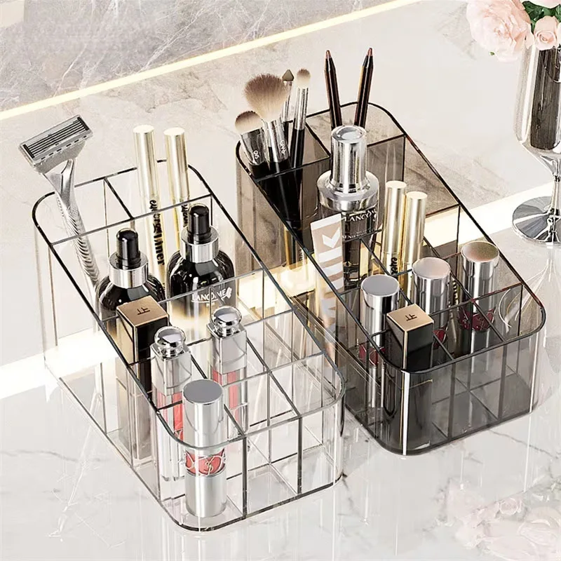 12 Slots Acrylic Lipstick Organizer Desktop Makeup Brushes Perfume Comestic Tools Organizer Lip Gloss Concealer Display Rack