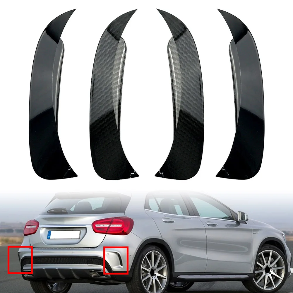 2Pcs Car Rear Bumper Splitter Canard Side Air Vent Trim For Mercedes Benz GLA-Class X156 2013-2020 For AMG Only