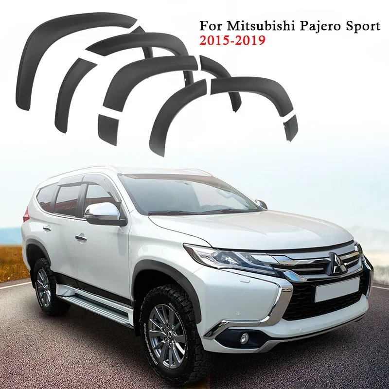 4.3'' Slim Fender Flares Wheel Arch Extension For Mitsubishi Pajero Sport 2015 2016 2017 2018 2019 Matte Black Exterior parts