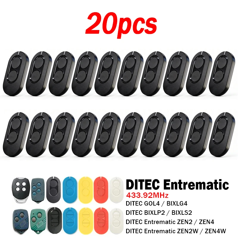 

Для пульта дистанционного управления воротами DITEC Entrematic ZEN ZEN2 ZEN4 ZEN2W ZEN4W 433,92 МГц, а также для привода гаражных ворот DITEC GOL4 BIXLG4 BIXLP2 BIXLS2.