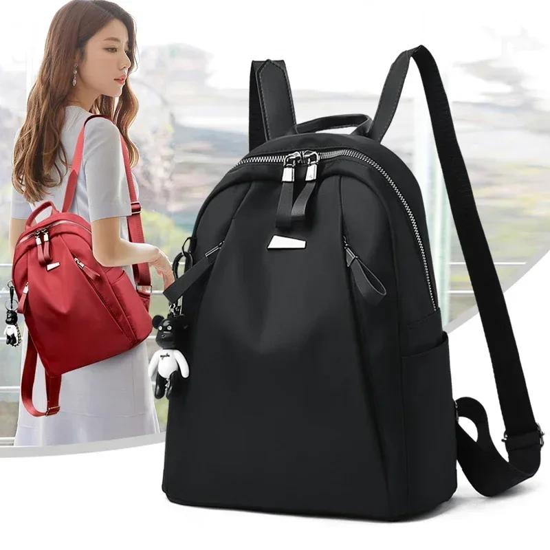 

JBTP New Large Capacity Simple Style Casual Mochila Travel Women Anti-theft Backpack Waterproof Fabric Large Female Shoulder Bag