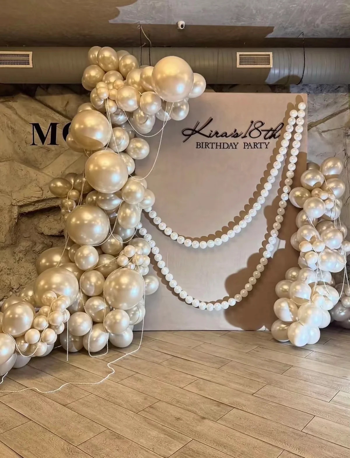 

DIY Handmade ABS Imitation Pearl String Beads Ceiling Props For Wedding Stage Mall Shop Wall Backdrops Decoration