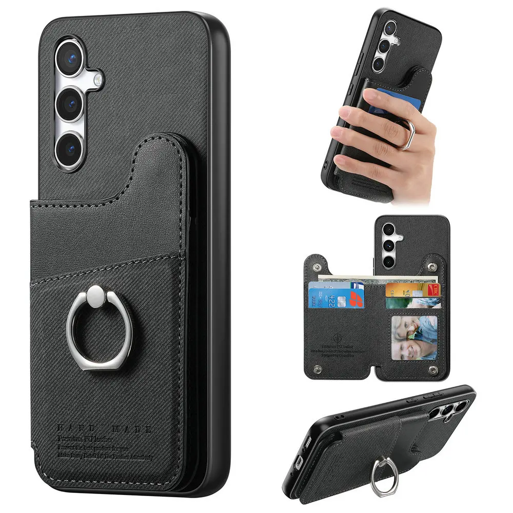 

Роскошный чехол с RFID-картой Funda для Samsung Galaxy A17 A56 A36 A26 A16 A06 A05 A15 A25 A35 A55 A54 A34 A24 A14 A07 5G Wallet Cover