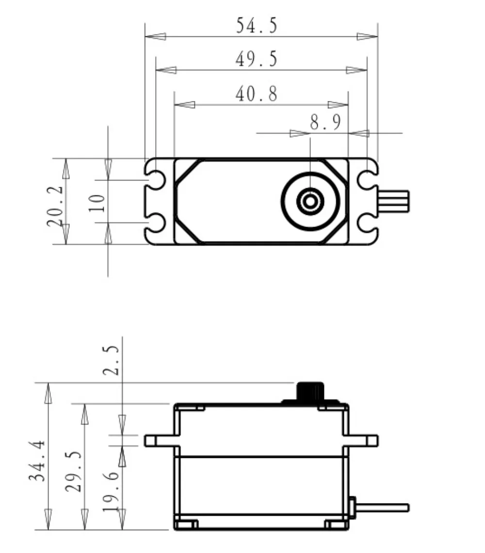 Digital Low Profile Servo 55kg Brushless Motor High Torque Waterproof Full Metal Case Gear for RC Drift Car Vehicle DIY
