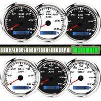 New 3000-8000 RPM Motorcycle Tachometer Multifunction Gauge Waterproof Hour Meter Tachometer Car Gauge Tool for Marine Boat