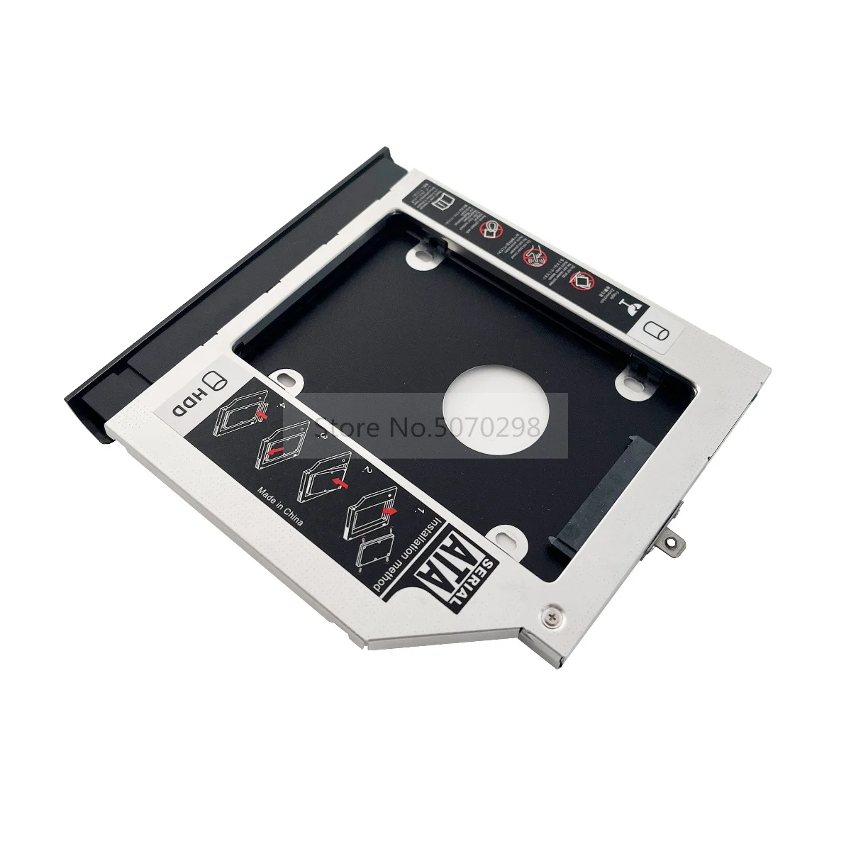 Con bisel/placa frontal + soporte 2. ° disco duro de 2,5 "HDD SSD Caddy para Acer Aspire E5-573 E5-573G E5-574 E5-574G