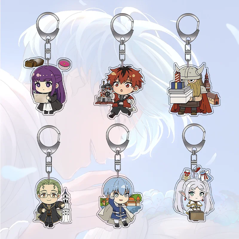 

6Cm Acrylic Keychain for Frieren Himmel Q version Anime Cartoons Backpack Decoration Pendant Cute Anime Merchandise Fan Gift