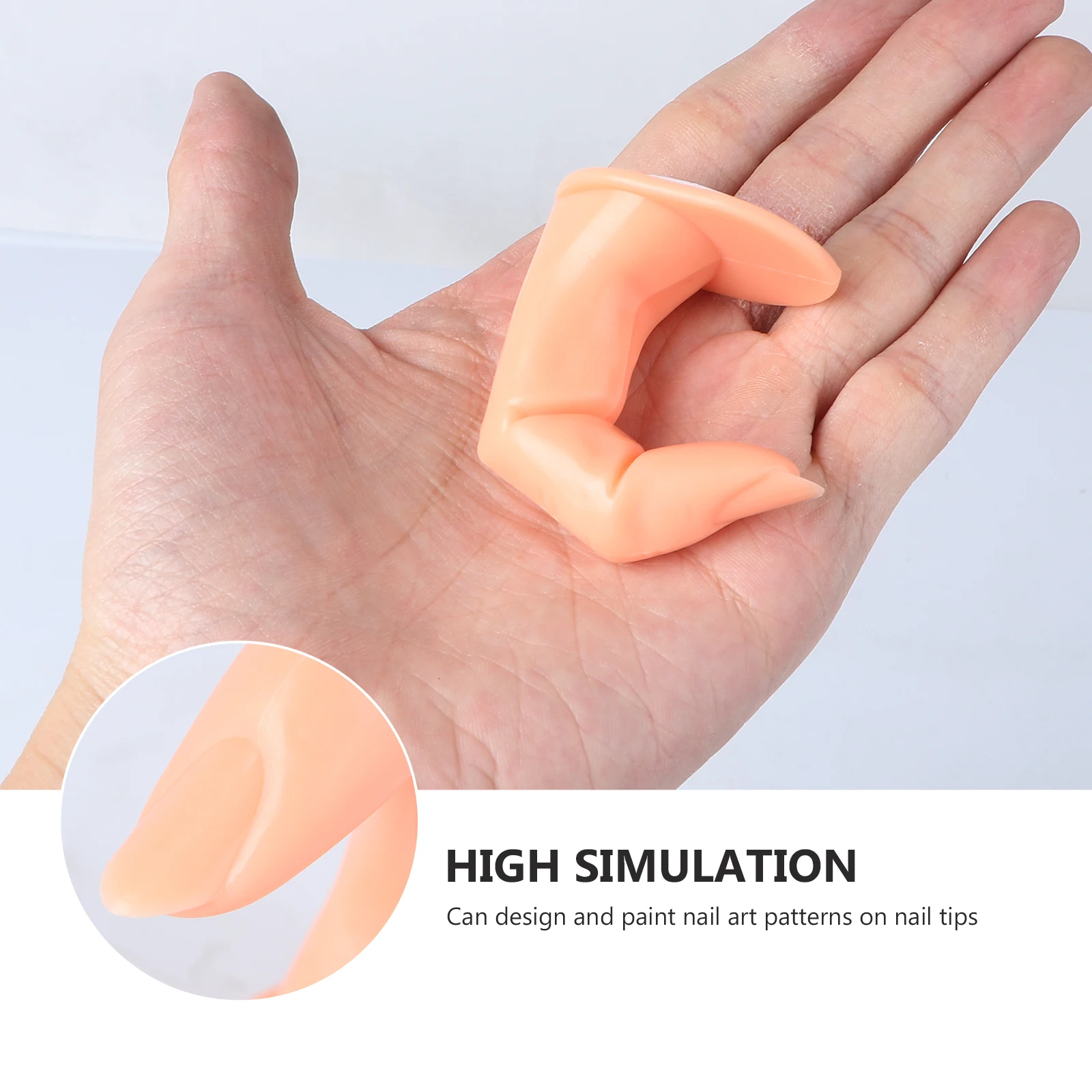 

Набор форм для поддельных пальцев, 20 шт., простой в использовании набор для практики маникюра с кончиками ногтей, профессиональная тренировочная рука для салонных художников и