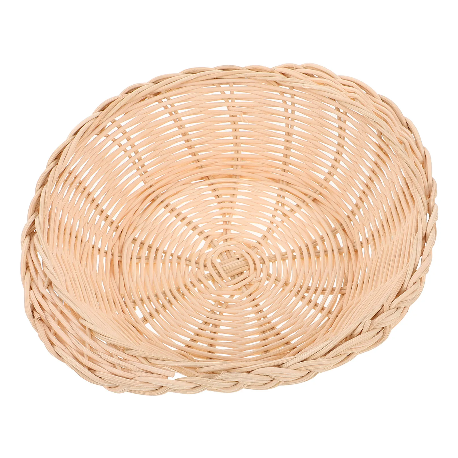 

1pcs Rattan Blue Baskets Small Woven Bread Basket Heat Insulation Kitchen Storage Material Multifunctional Use