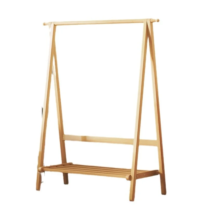 ##Floor-standing Bamboo Coat Rack Modern Design For Bedroom Home Use Indoor Dormitory Storage Drying Rack Direct Sales
