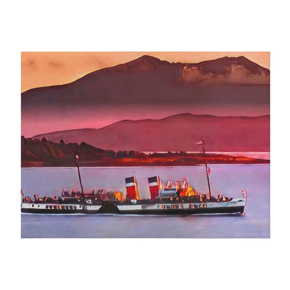

PS Waverley Sailing Up The Clyde Throw Blanket warm winter Nap Bed Fashionable Baby Blankets