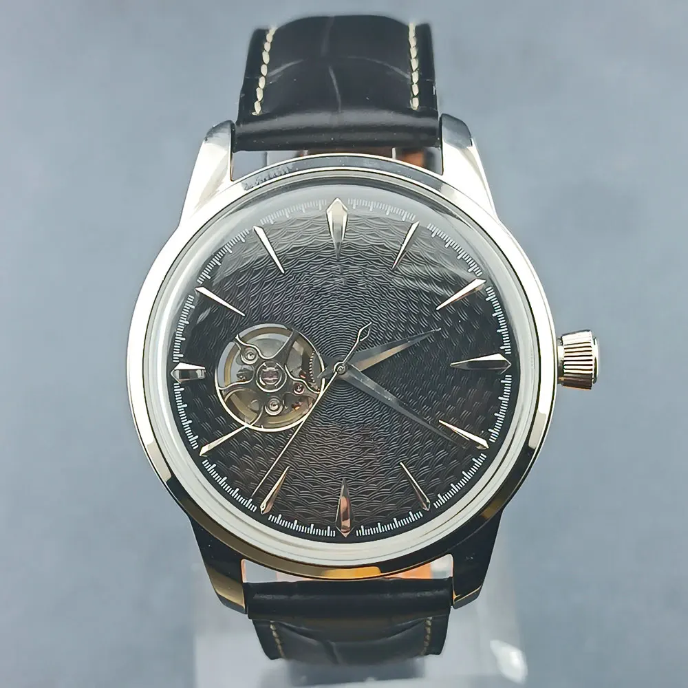 NH38 movement silver shiny waterproof watch case 316L stainless steel acrylic crystal Fit NH case 35 NH36 4R35A 4R36A butterf