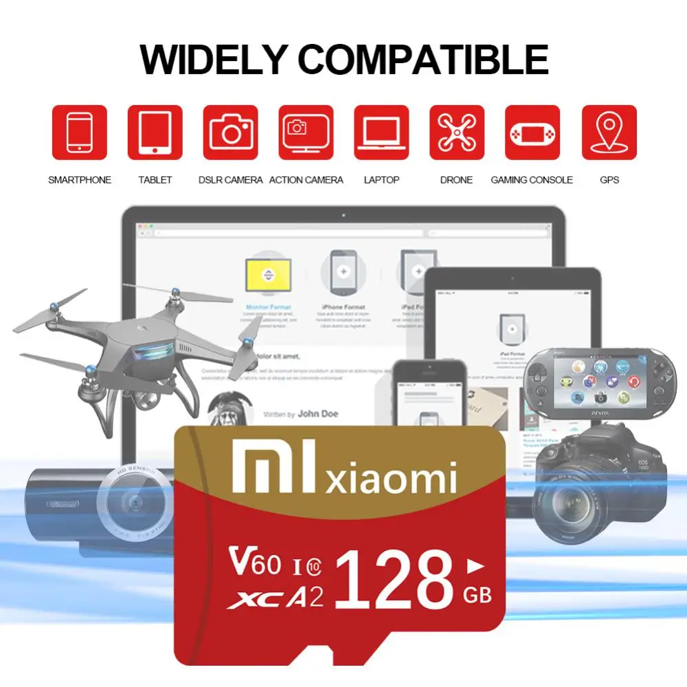 Xiaomi-Mini Flash Card, Alta Velocidade, Original, Micro TF, Cartão SD, 512GB, Grande Capacidade, 128 GB, Class10, Cam, Mac, 2TB