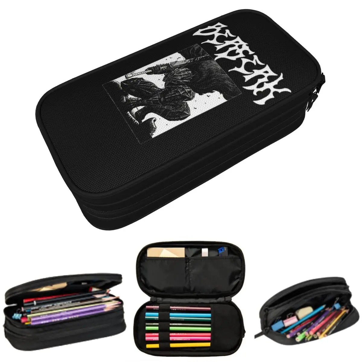 

Японский пенал в стиле аниме «Берсерки» с Гатсом для мальчиков и девочек, подарок, коробка для ручек, сумка для карандашей, канцелярские принадлежности, держатель для ручек