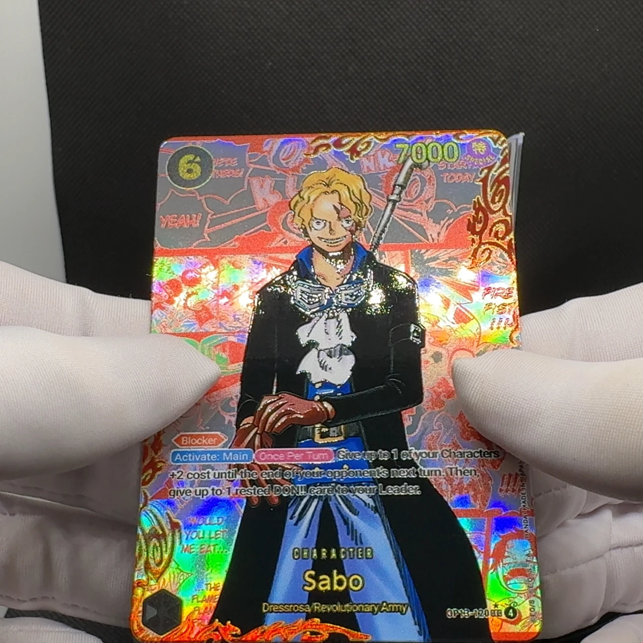 One Piece TCG OPCG English Leader card OP13 Red manga card Luffy